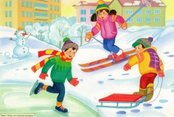 Детские зимние игры на улице